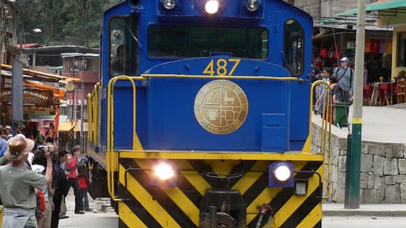 Le type de locomotive utilisé sur la ligne du Machu Picchu.