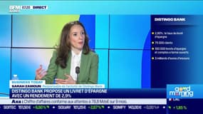 Sarah Zamoun (Distingo Bank): Distingo Bank propose un livret d'épargne avec un rendement de 2,9% - 03/11