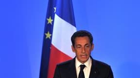 A Savigny-sur-Orge, Nicolas Sarkozy a défendu devant des lycéens le dispositif Hadopi de lutte contre le piratage des oeuvres culturelles sur internet, soulignant qu'il s'agissait de protéger la création et son équilibre économique. /Photo prise le 5 octo