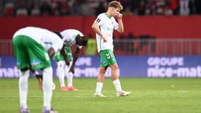 Les joueurs de Saint-Etienne face à Nice le 20 septembre 2024