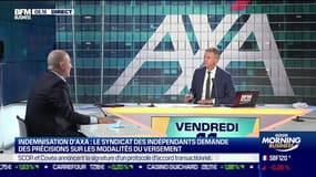 Marc Sanchez (Président des indépendants et des TPE): "Dans ce qui est proposé aujourd'hui, beaucoup ne s'y retrouvent pas" [...] Ce que AXA propose de faire, c'est d'indemniser 15% de la perte qui sera constatée"