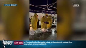 Après 27 jours de quarantaine, un couple d'américains filme leur évacuation du Diamond Princess, paquebot japonais fortement touché par le coronavirus