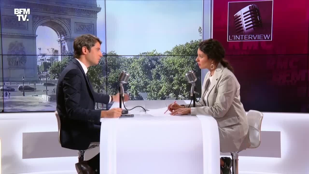 Gabriel Attal face à Apolline de Malherbe en direct 12/07