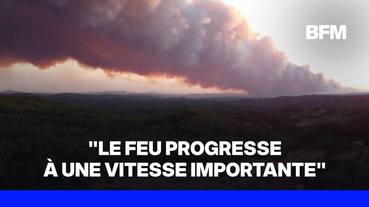 L'incendie dans le Var a parcouru 1.700 hectares et progresse à "une vitesse importante"