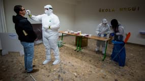 Campagne de tests du Covid-19 en Slovaquie, le 31 octobre 2020