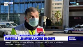 Marseille: les ambulanciers en grève