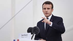 Emmanuel Macron, le 31 mai 2017, à Saint-Nazaire.