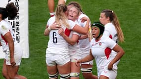 Les Anglaises lors de la finale de la Coupe du monde de rugby féminin 2025, le 27 septembre 2025.