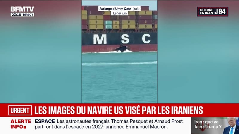 Guerre au Moyen-Orient: les images du navire américain visé par l'armée iranienne