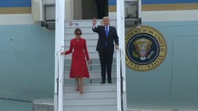 Donald et Melania Trump ont posé le pied à Paris