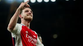 Declan Rice lors d'Arsenal-Real Madrid en Ligue des champions, le 8 avril 2025