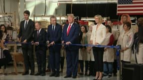 Donald Trump inaugure une atelier de production Louis Vuitton à Alvarado au Texas, le jeudi 18 octobre 2019.
