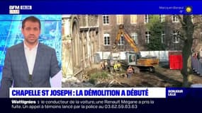 Lille: la démolition de la chapelle Saint-Joseph a débuté 