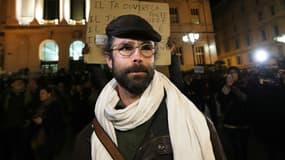 Cédric Herrou devant le palais de justice de Nice le 4 janvier 2017.