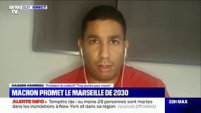 Marseille: pour Hassen Hammou (collectif "Trop jeunes pour mourir"), Emmanuel Macron "a eu les bons mots" mais "cela avait une petite odeur d'élection présidentielle"