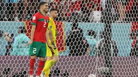 La célébration pingouin de Hakimi contre l'Espagne