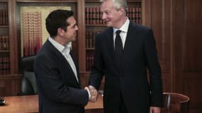 Alexis Tsipras et Bruno Le Maire, le 12 juin 2017