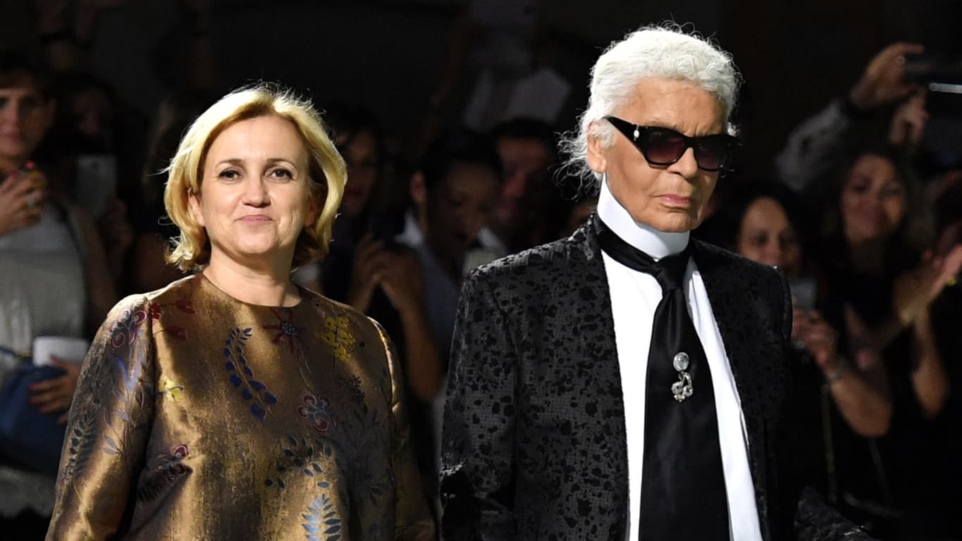  Silvia Venturini Fendi et Karl Lagerfeld en 2016