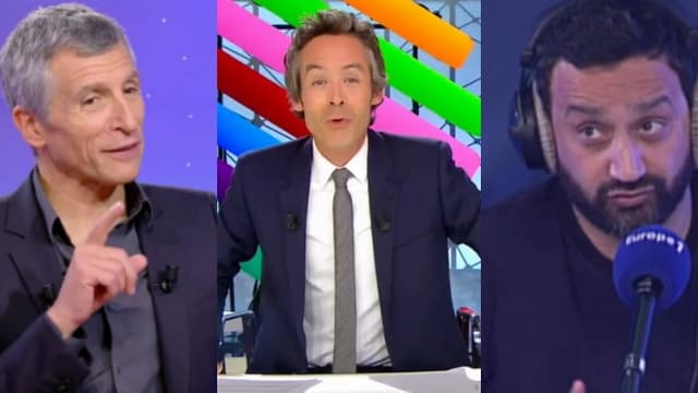Nagui, Yann Barthes et Cyril Hanouna.