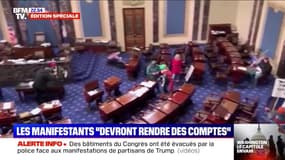 États-Unis: les images des manifestants pro-Trump à l'intérieur du Sénat