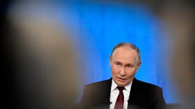 Vladimir Poutine, lors de son discours annuel depuis le Kremlin, à Moscou, le 19 décembre 2024.
