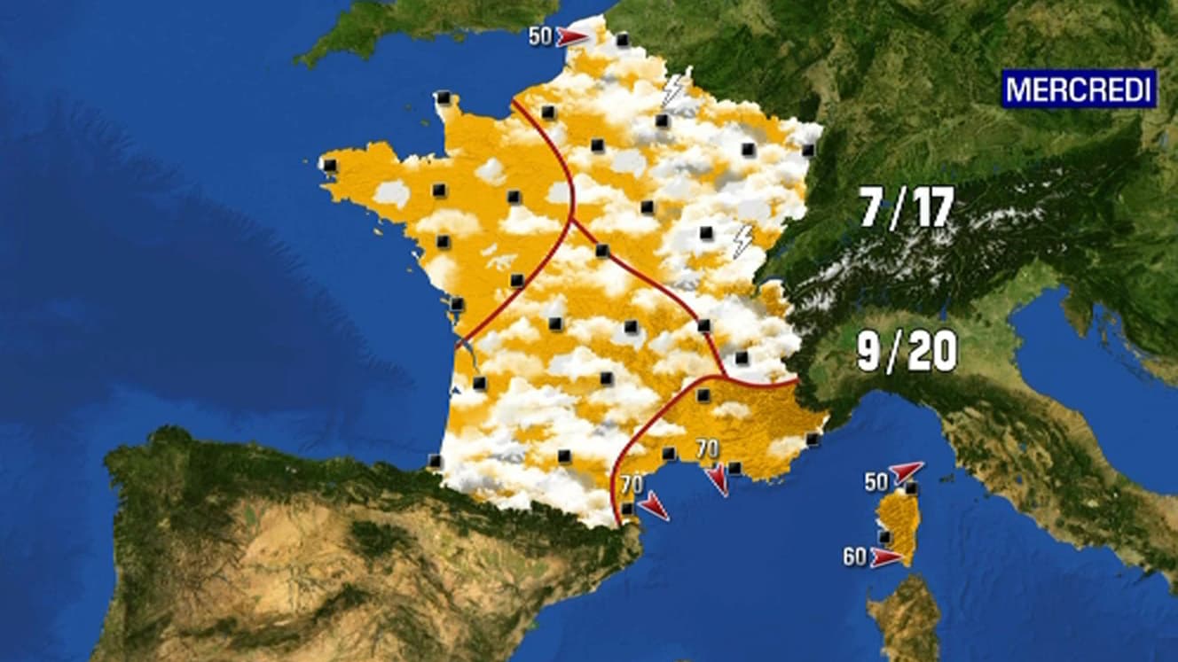 Les prévisions météo du mercredi 19 mai 2021, date de réouverture des terrasses. Les prévisions météo du mercredi 19 mai 2021, date de réouverture des terrasses.