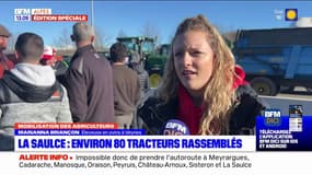 Colère des agriculteurs dans les Alpes du Sud: plusieurs dizaines de tracteurs rassemblés à La Saulce