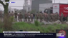 Les premiers camions militaires sont arrivés à Mulhouse pour l'installation d'un hôpital de campagne