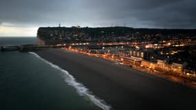 Une plage de Fécamp en Seine-Maritime.