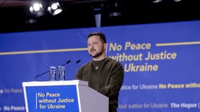 Volodymyr Zelensky à La Haye, le 4 mai 2023