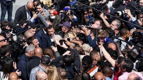 Emmanuel Macron le 21 avril à Saint-Denis