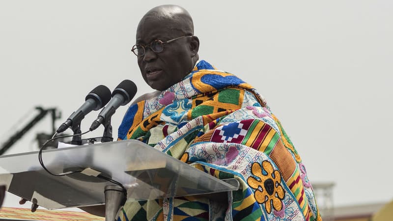 Nana Akufo-Addo, le nouveau président du Ghana, lors de sa prestation de serment le 7 janvier 2017