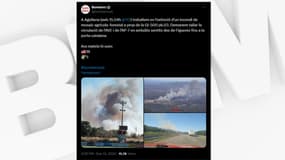 Un important incendie s’est déclaré dans une forêt à Agullana (Espagne), ce samedi 14 septembre