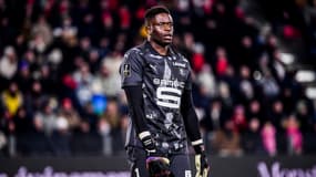 Brice Samba lors de Rennes-OM, le 11 janvier 2025.