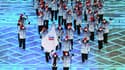 Les athlètes du comité olympique russe (ROC) lors de la cérémonie d'ouverture