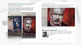 Une œuvre de l'artiste C215 a été dégradée par une campagne de publicité sauvage à Paris.