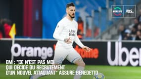 OM : "Ce n’est pas moi qui décide du recrutement d’un nouvel attaquant" assure Benedetto