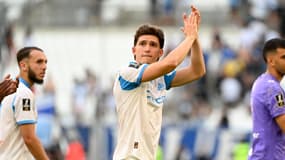 Leonardo Balerdi et les joueurs de l'OM, le 23 août 2025