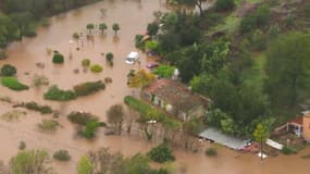 Roquebrune-sur-Argens et le Muy sous les eaux en raison des crues liées aux fortes pluies qui touchent le Sud-Est depuis vendredi soir.