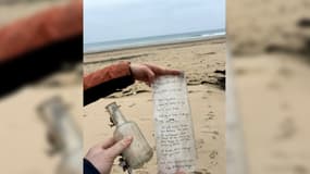 Une bouteille à la mer retrouvée dans la Manche