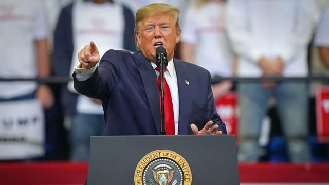 Donald Trump lors de son meeting à Lexington, dans le Kentucky, le 4 novembre 2019