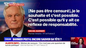 Michel Barnier: ne pas être censuré, "je le souhaite et c'est possible"