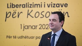 Le Premier ministre du Kosovo, Albin Kurti, le 1er janvier 2024