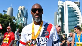 Nicolas Anelka lors du marathon de Doha le 17 février 2025.