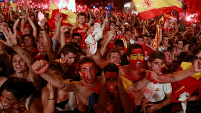Supporters espagnols à Madrid