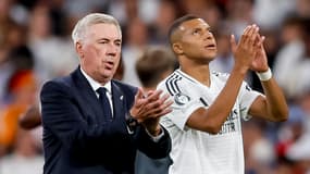 Carlo Ancelotti et Kylian Mbappé le 17 septembre 2024