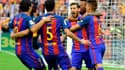 La joie de Lionel Messi et des Catalans à Valence 