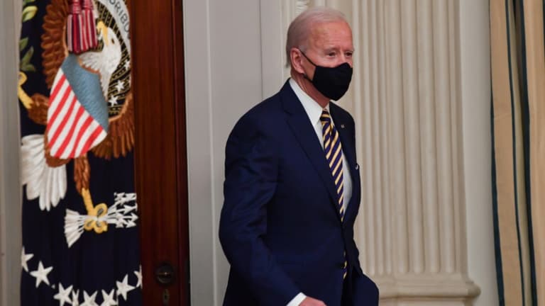 Le président américain Joe Biden à la Maison Blanche, le 22 janvier 2021 à Washington