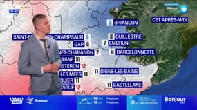 Météo Alpes du Sud: du soleil avant l'arrivée de quelques nuages, 12°C prévus à Manosque