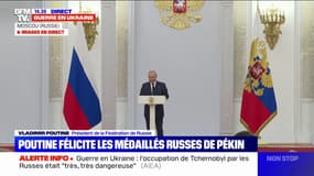 Vladimir Poutine: "Je vouvdrais féciliter nos champions de Pékin"